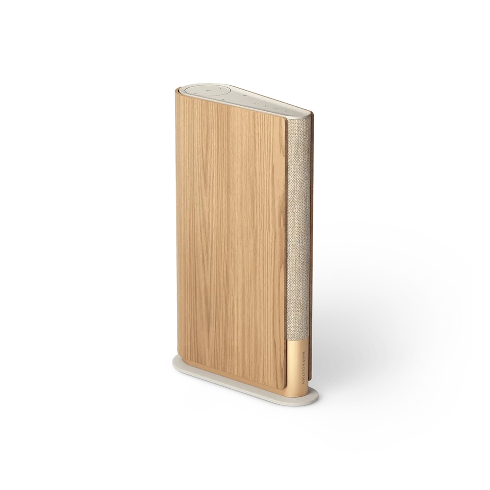Bang & Olufsen Beosound Emerge Wi-Fi Speaker - Gold Tone Aluminium / Light Oak