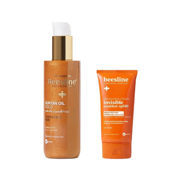 Beesline Suntan Oil Gold + Ultrascreen Cream Invisible Sunfilter Offer