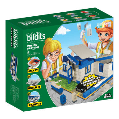 Bildits Police Station DIY Construction Kit - 291 Pieces