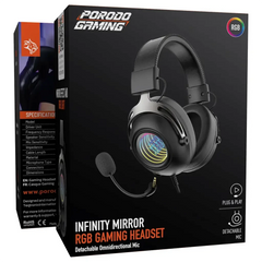 Porodo Gaming Infinity Mirror RGB Gaming Headset - Black | PDXSTGHS759BK