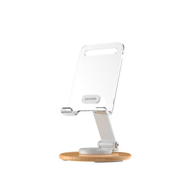 Porodo Rotating Transparent Mobile & Tablet Stand | PD-TRNSMS-WH