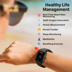 Promate 1.96" Fitness Tracker Smartwatch with BT Calling | PROWATCH-AM19.BLACK