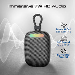 Promate CrystalSound 7W High-Definition Wireless Speaker - Black | Tingz
