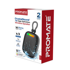 Promate CrystalSound 7W High-Definition Wireless Speaker - Black | Tingz