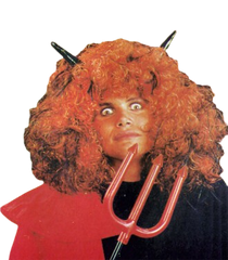 Red Devil Wig with Horns | AL44510