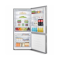 Hisense Refrigerator Bottom Freezer 21 Cu.Ft Inverter Silver | RB5P504NMI3