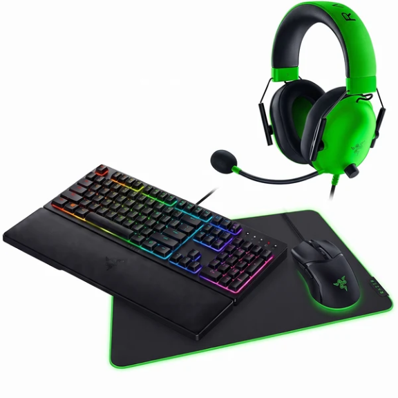 Razer Back to School Bundle 3 - Cobra Mouse + Gigantus V2 Medium Mouse Mat + Ornata V3 Tenkeyless Keyboard + BlackShark V2 X Headset