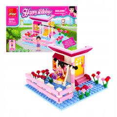 Happy Holiday Flower House Building Block Set | 0496