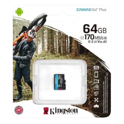 Kingston Canvas Go Plus 64GB microSD Card |SDCG4/64GB