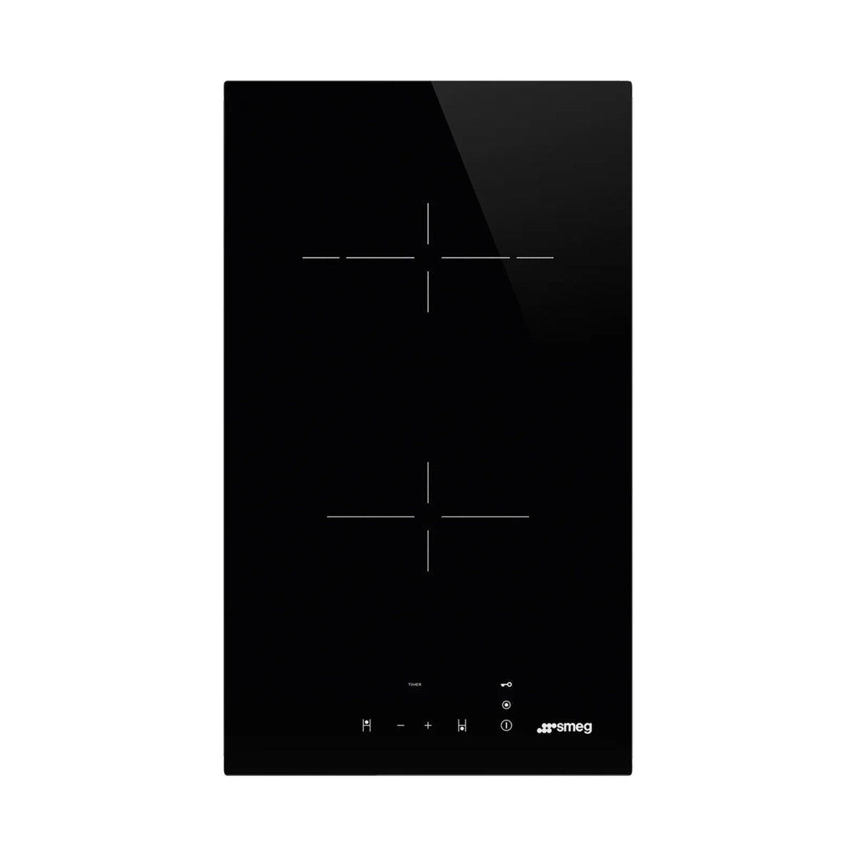 SMEG Electric Hob 30cm 2 Zones Vitroceramic Black | SE232TD1