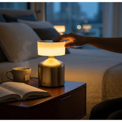 SK Versatile Gold Cordless Table Lamp - 13 cm, Touch Control, 3 Light Levels | SK1951412
