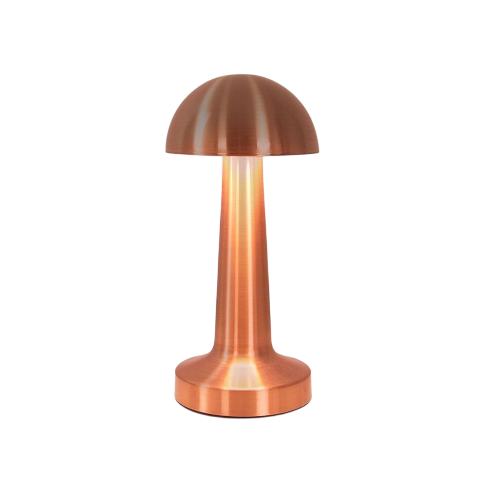 SK Rose Gold Mushroom LED Table Lamp - 23 cm, Touch Dimming, 3 Light Modes | SK1951419