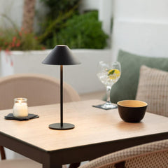 SK Black Wireless LED Table Lamp - 35 cm, 3 Adjustable Lights, Durable Metal | SK1951425