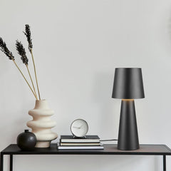 SK Black Metal Table Lamp  23 cm, Minimalist Design, 3 Light Levels | SK1951426