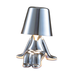 SK Thinker Silver LED Table Lamp with Touch Control, 3 Light Modes | SK1951428C