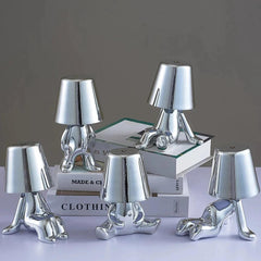 SK Thinker Silver LED Table Lamp with Touch Control, 3 Light Modes | SK1951428D