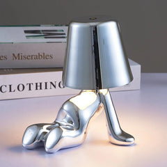 SK Thinker Silver LED Table Lamp with Touch Control, 3 Light Modes | SK1951428E