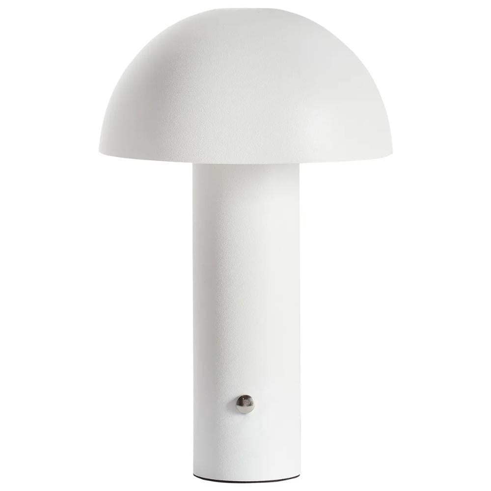 SK White Wireless Mushroom LED Table Lamp 22 cm with Touch Dimming | SK195146