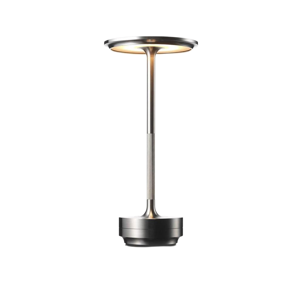 SK Premium Silver LED Table Lamp 28 cm - Elegant Ambient Illumination | SK195149