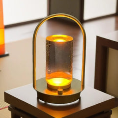 SK Versatile Cordless Crystal Table Lamp 18 cm, Touch Control, USB Rechargeable, Gold Finish | SK854