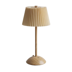 SK Wooden Touch LED Table Lamp - 29 cm, Beige | SK855