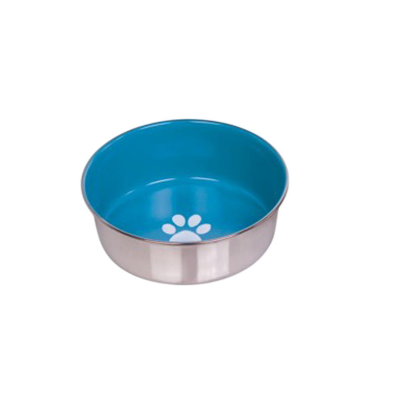 Nobby Stainless Steel Bowl Heavy Paw Anti-Slip Light Blue | 73479