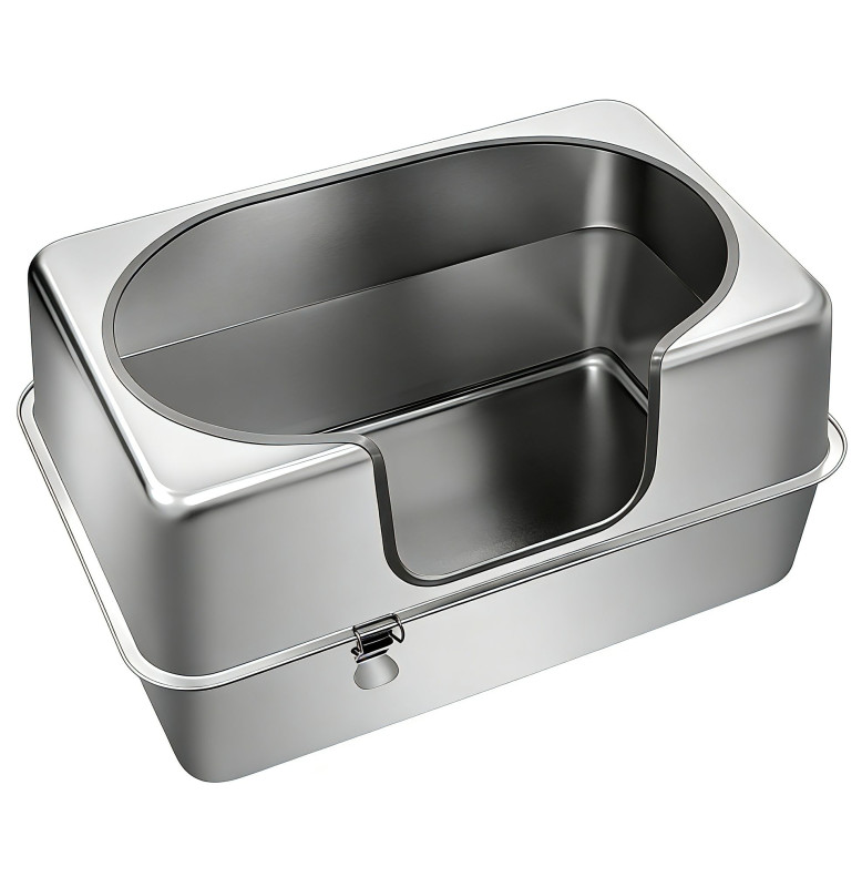 Nobby Chicago 201 Stainless Steel Cat Litter Box Grey 60 × 40 × 35cm | SW0424