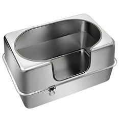 Nobby Chicago 201 Stainless Steel Cat Litter Box Grey 60 × 40 × 35cm | SW0424