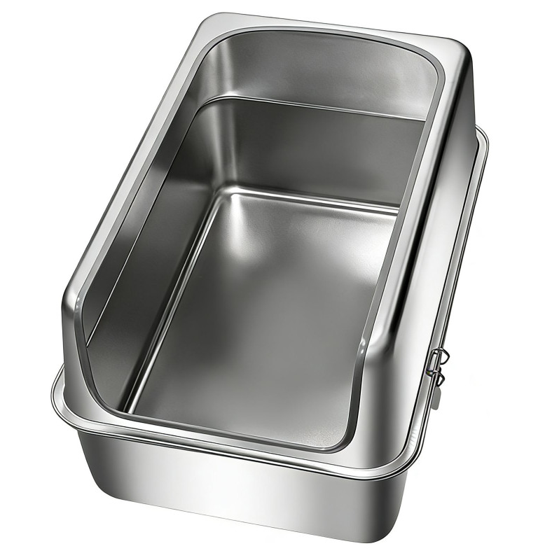 Nobby Houston 201 Stainless Steel Cat Litter Box Grey 60 × 40 × 35cm | SW0425
