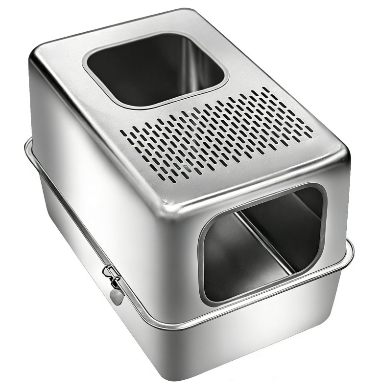 Nobby Nashville 201 Stainless Steel Cat Litter Box Grey 60 × 40 × 40cm | SW0427