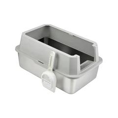 Nobby Key West 201 Stainless Steel + ABS Cat Litter Box Grey 60 × 40 × 30cm | SW0429