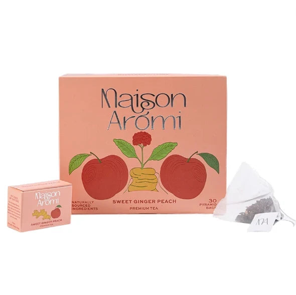 Maison Aromi Sweet Ginger Peach Premium Tea 30 Bags