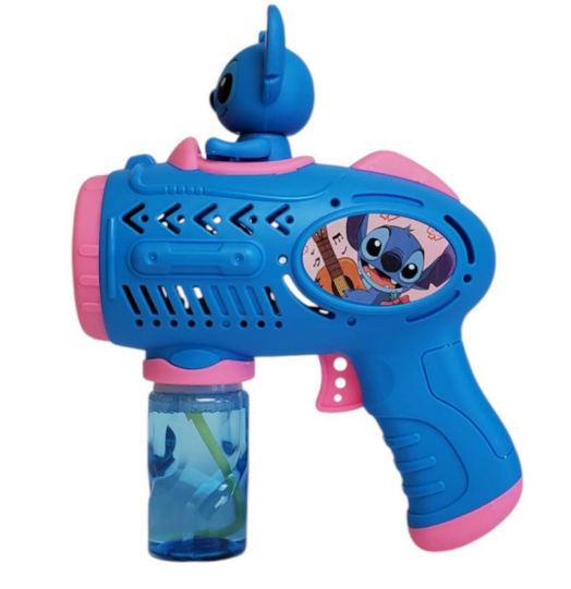 Cartoon-Themed Bubble Gun with Character Topper – Blue & Pink | AL2090