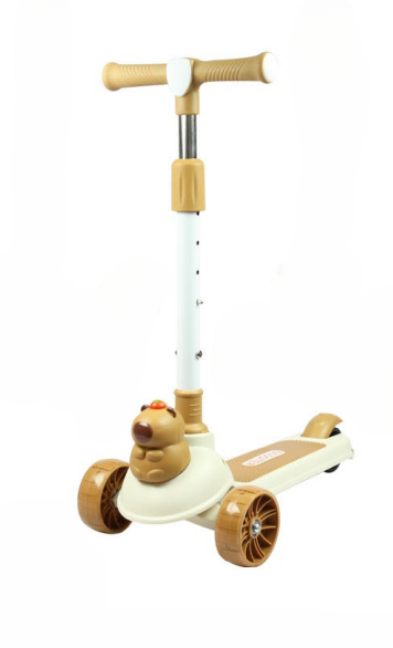 3-Wheel Kids Scooter with Adjustable Handle – Beige | ALSBS-618