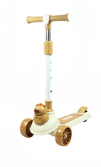 3-Wheel Kids Scooter with Adjustable Handle – Beige | ALSBS-618