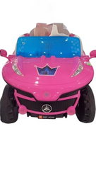 Princess Electric Ride-On Car for Kids – Pink with Castle Theme | BBF-9588