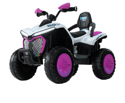 Kids Electric Quad ATV – White & Pink | DLX-288
