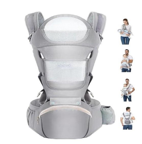 Baby Carrier with Hip Seat – Breathable Mesh, 6-in-1 Carry Positions | 318