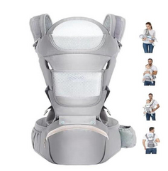 Baby Carrier with Hip Seat – Breathable Mesh, 6-in-1 Carry Positions | 318