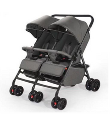 Side-by-Side Twin Baby Stroller – Foldable Lightweight Design | YD001