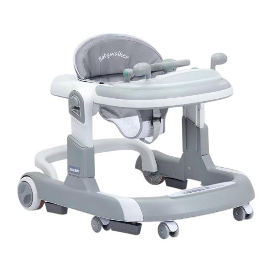 Foldable Baby Walker with Activity Tray – Grey | MLT-611