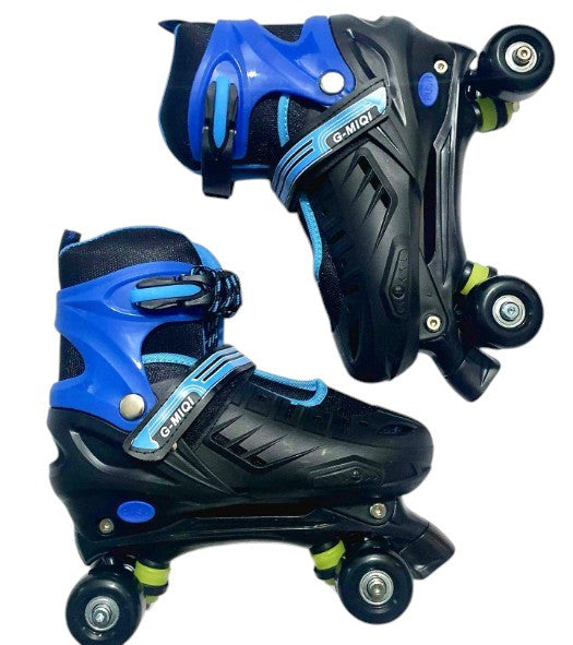 G-MIQI Adjustable Kids Roller Skates – Blue & Black | 570-2