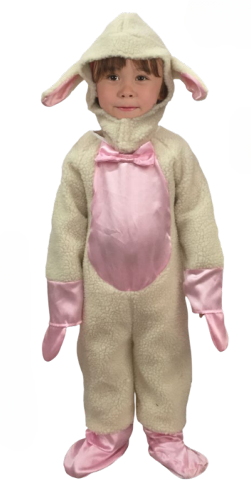 Pink Lamb Costume (Jumpsuit, Hood) - TODDLER (92-104CM) | LB009-02/03