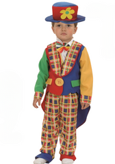 Clown Costume (Coat, Pants, Dickey with Bow, Hat) - TODDLER (92-104CM) | 821182