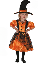 Pumpkin Witch Costume (Dress, Hat) - TODDLER (92-104CM) | 092626