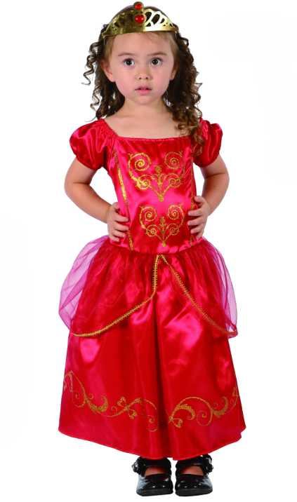 Little Princess Costume (Red Dress, Crown) - INFANT (80-92CM) | 92247