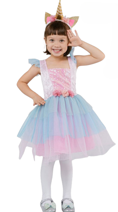 Princess Unicorn Costume (Dress, Headpiece, Wings) - TODDLER (92-104CM) | 092835