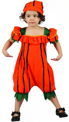 Pumpkin Girl Costume (Dress, Headpiece) - TODDLER (92-104CM) | 092519