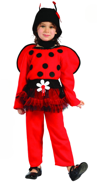 Ladybug Costume (Black and Red Outfit with Belt, Skirt, Wings, and Hat) - INFANT (80-92CM) | 92392