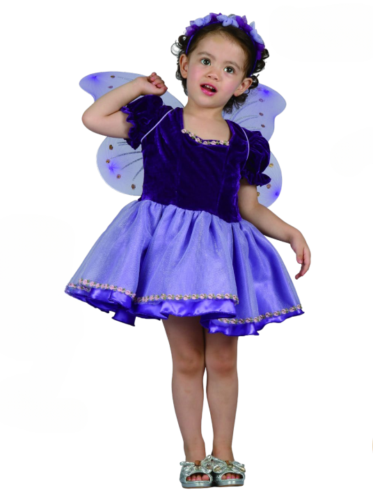 Purple Fairy Costume (Dress, Hairband, Wing) - TODDLER (92-104CM) | 092506